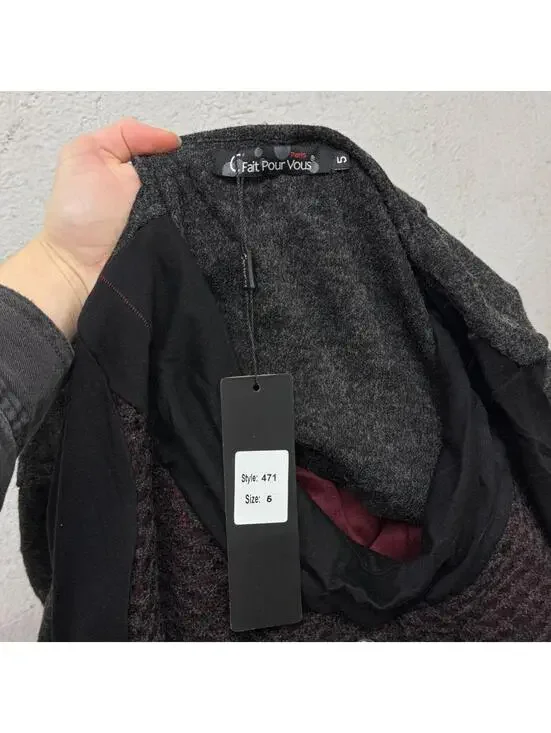 NWT Vintage Y2K C’fait Pour Vous Paris Technical Mixed-Media Dress - Picture 8 of 8